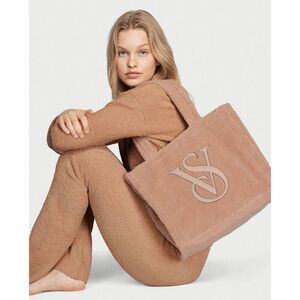 NEW Victoria’s Secret plush tote brown shoulder bag